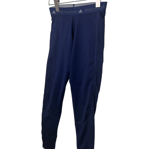 NWOT Stella McCartney Adidas Leggings Navy Grey Size XS - Picture 6 of 12